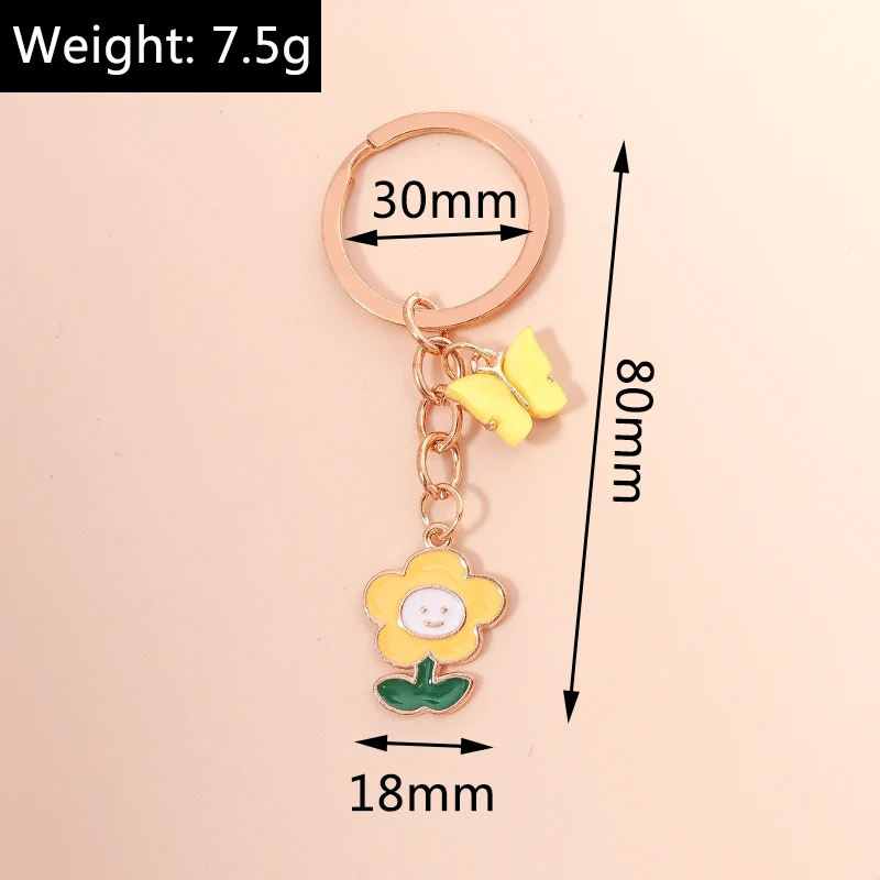 Niedliche Regenbogen Schlüssel anhänger Emaille Pflanze Kaktus Sonne Charms Schlüssel ringe Souvenir Geschenke für Frauen Männer Auto Schlüssel Handtasche Anhänger Schlüssel anhänger – Detail 28