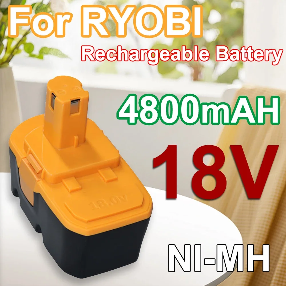 

For Ryobi 18V Ni-MH 4800mAh Replacement Electric Drill Power Tool Battery BID1230/1801/R10521/RY120