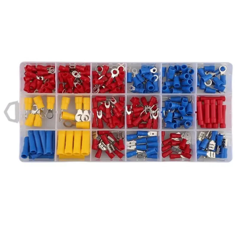 ABVG-300Pcs Fork Spade Conne Spade Connectors Electrical Terminals Box Wire Connectors Kit