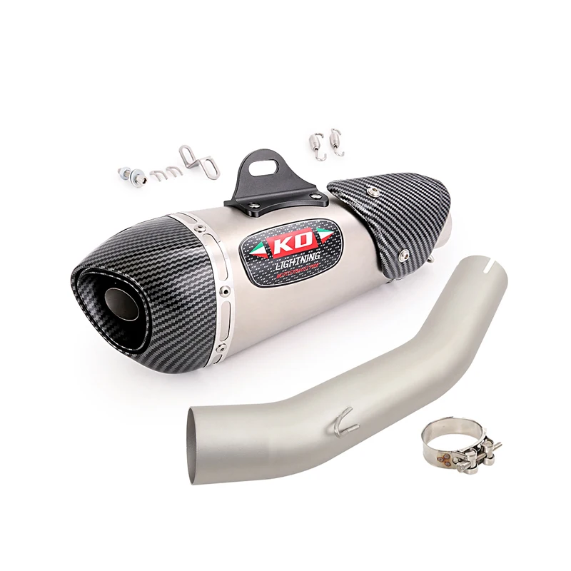 For HONDA VFR800F 2014-2020 Motorcycle Exhaust Muffler Mid Pipe Link Tube Mufflers Stainless Steel With DB Killer Slip On