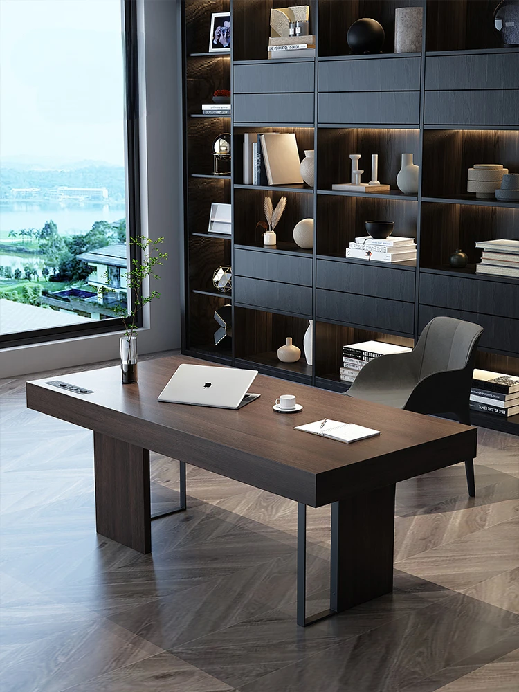 

Modern minimalist large study, household solid wood office desk