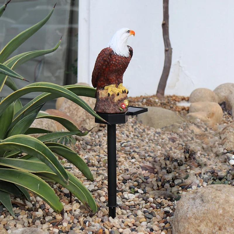 Solar Eagle Outdoor Garden Light Outdoor Path Solar Powered Eagle Stake Lights For Lawn Lighting 2 Pack