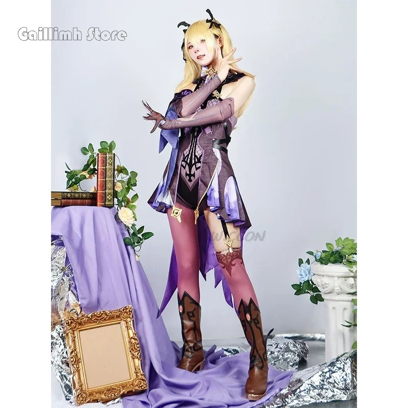 Game Genshin Impact Cosplay Costume Fish Cosplay Fish A Always Night Dream Amy Gothic Costume Moon City Wig Outfits Sexy