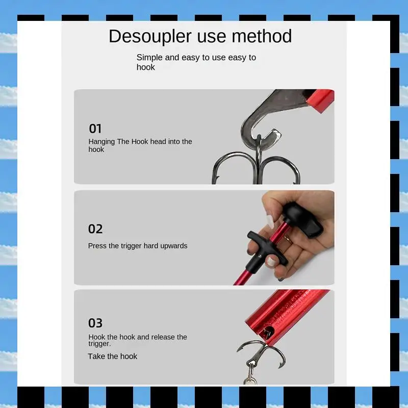 

Портативный съемник крючков Т-типа ABME, используемый для удаления рыболовных крючков, отдельных рыболовных крючков, рыболовных снастей, рыболовных снастей