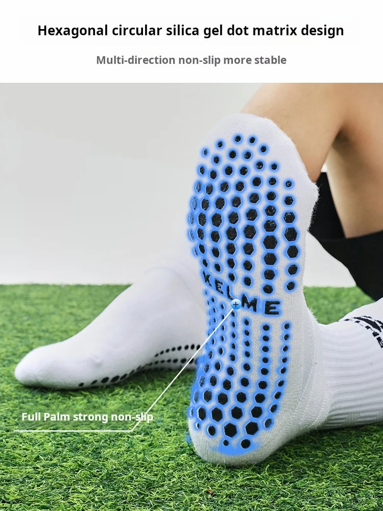 Kelme Football Socks Men\'s Middle Tube Thick Towel Bottom Youth Professional Competition Training Non Slip Socks
