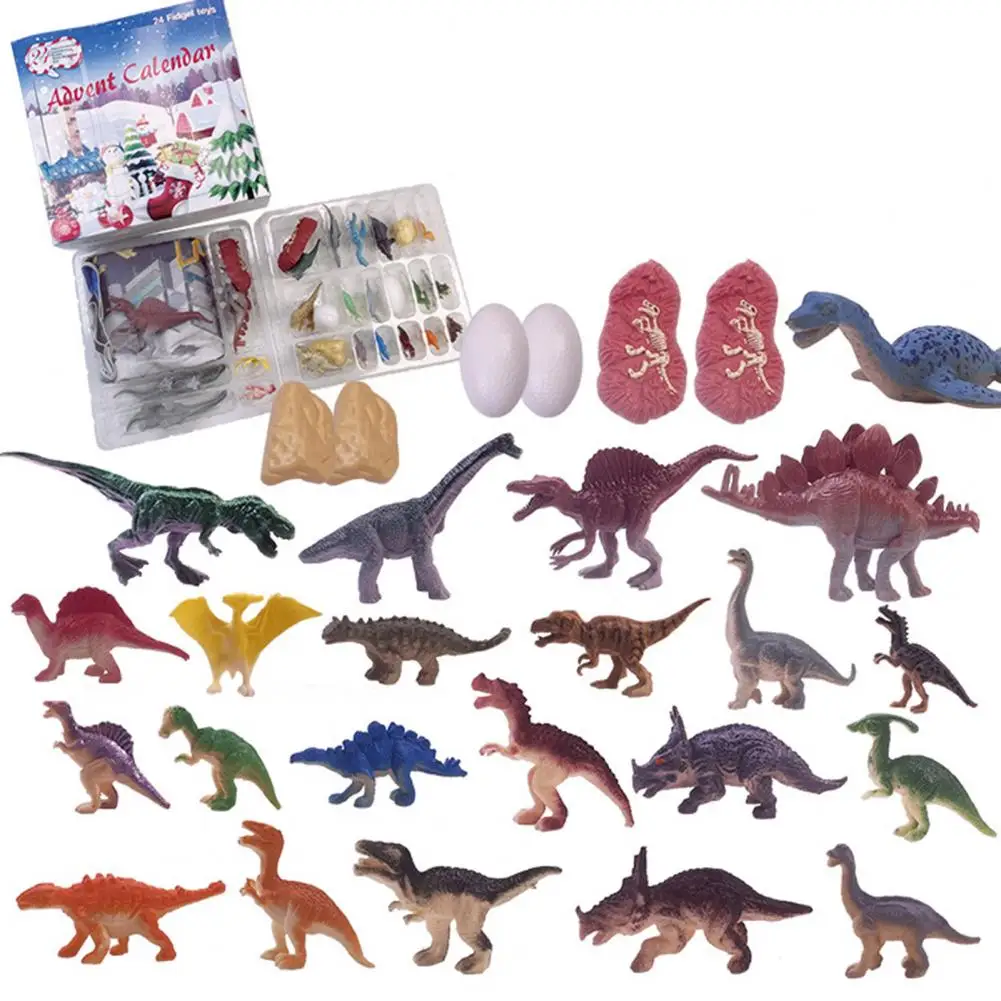 Christmas Dinosaur Blind Box Dinosaur Surprise Advent Calendar 24 Days of Cute Dinosaur Gifts for Friends Family Kids Christmas