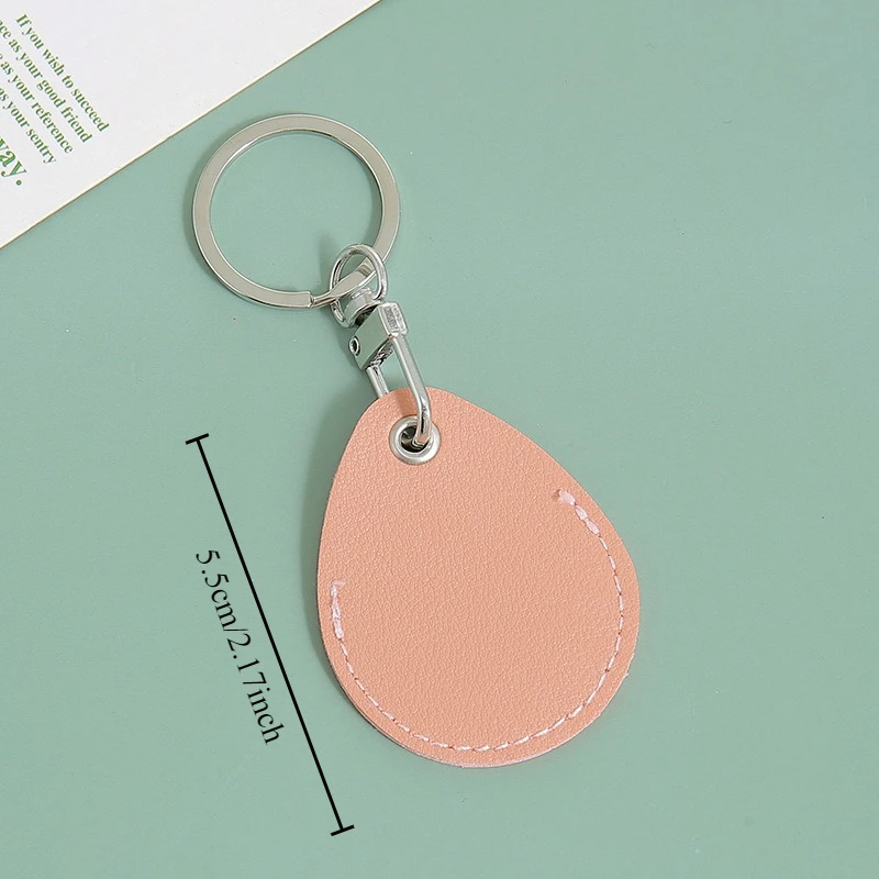 Drop-shaped Access Control Card Case Pu Leather Elevator Card Case NFC Card Case Key Chain Key Bag Key Organizer Key Pouch image 6