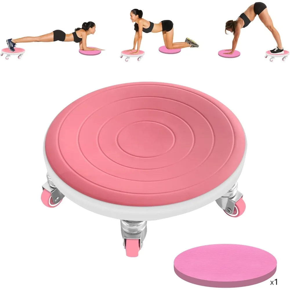 6 Caster Ab Roller, Ab Exercise Equipment with Knee Pads, Ab Roller Wheel for Core Exercise