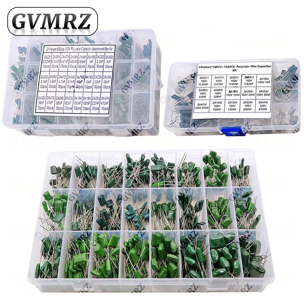 Polyester Film Capacitor KIT 330PF 470PF 560PF 102 222 472 103 223 333 473 104 1NF 2.2NF 10NF 22NF 47NF 100NF 0.1UF