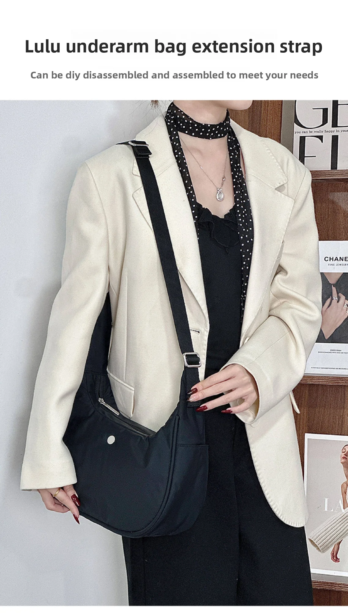 Bag Canvas Shoulder Strap Durable Fashion Buckle Not Easy To Fade Bag Strap Modification Bag Accessories