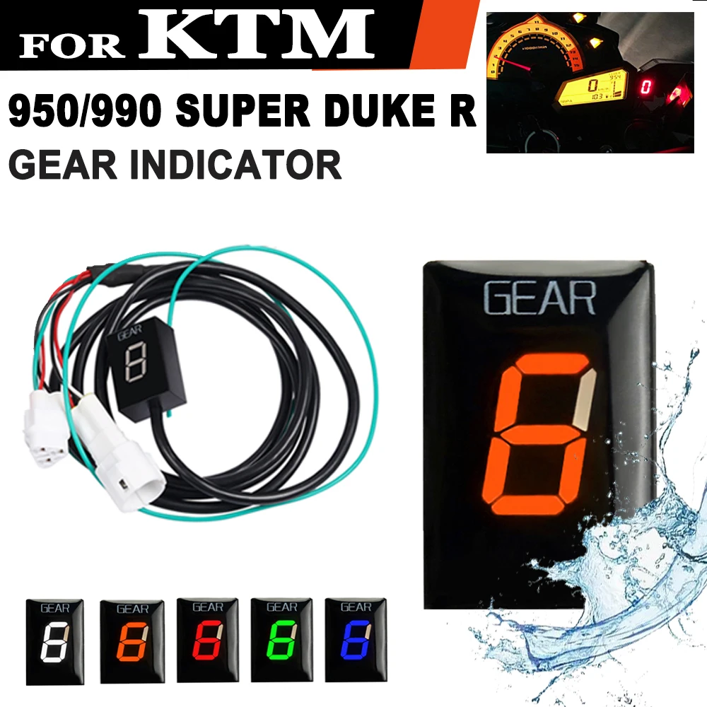 Gear Display Indicator for KTM 950 990 ABS 990 Super Duke R Motorcycle Accessories 1-6 Level Speed Digital Meter