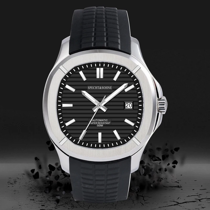 2025 New Arrival Mens Watches Top Brand Luxury Automatic Mechanical Watches Rubber Strap Stainless Steel 42mm Watch Reloj Hombre