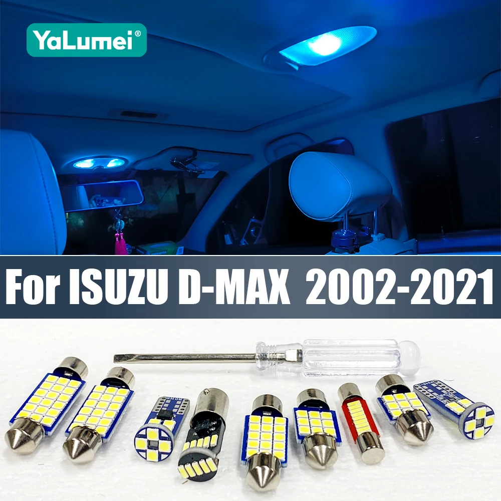 

Для ISUZU D-MAX Dmax 2002-2013 2014 2015 2016 2017 2018 2019 2020 2021 8 шт. Автомобильная светодиодная лампа Внутренняя лампа Аксессуары для освещения багажника