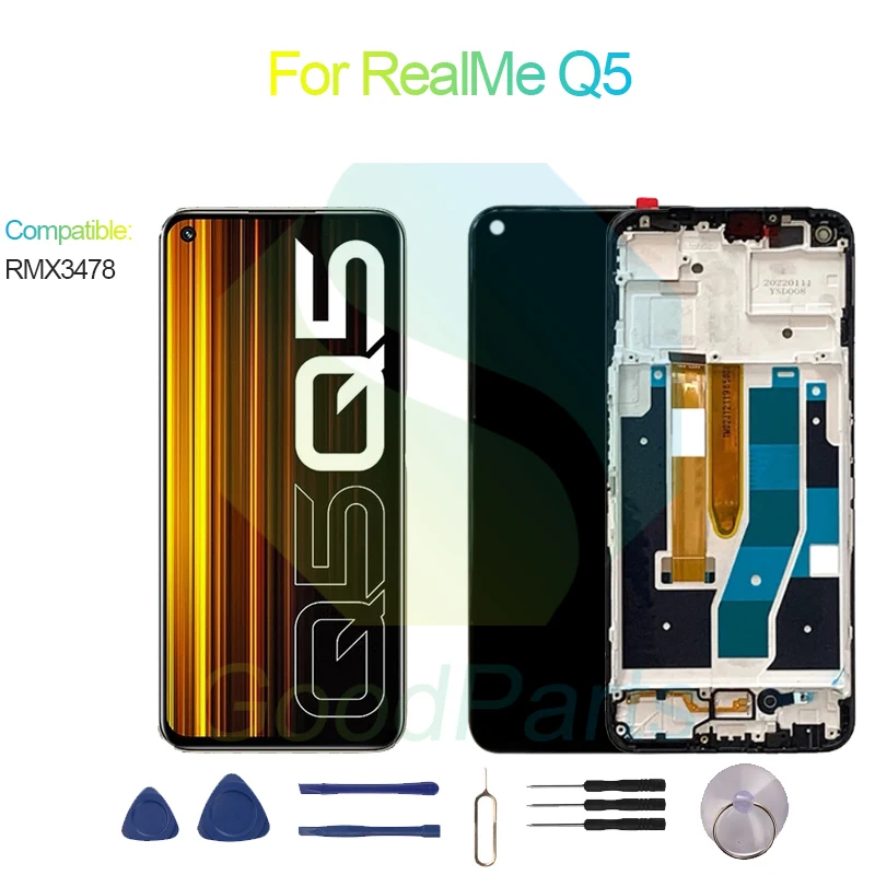 

For RealMe Q5 Screen Display Replacement 2412*1080 RMX3478 For RealMe Q5 LCD Touch Digitizer