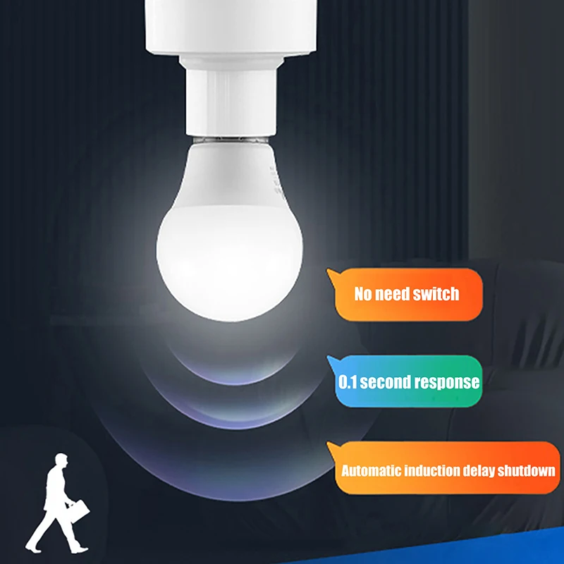 LED Lamp Holder PIR Motion Sensor E27 For LED Bulbs Automatic Human Body Lamp Holder Intelligent Smart Life For Home Living Room