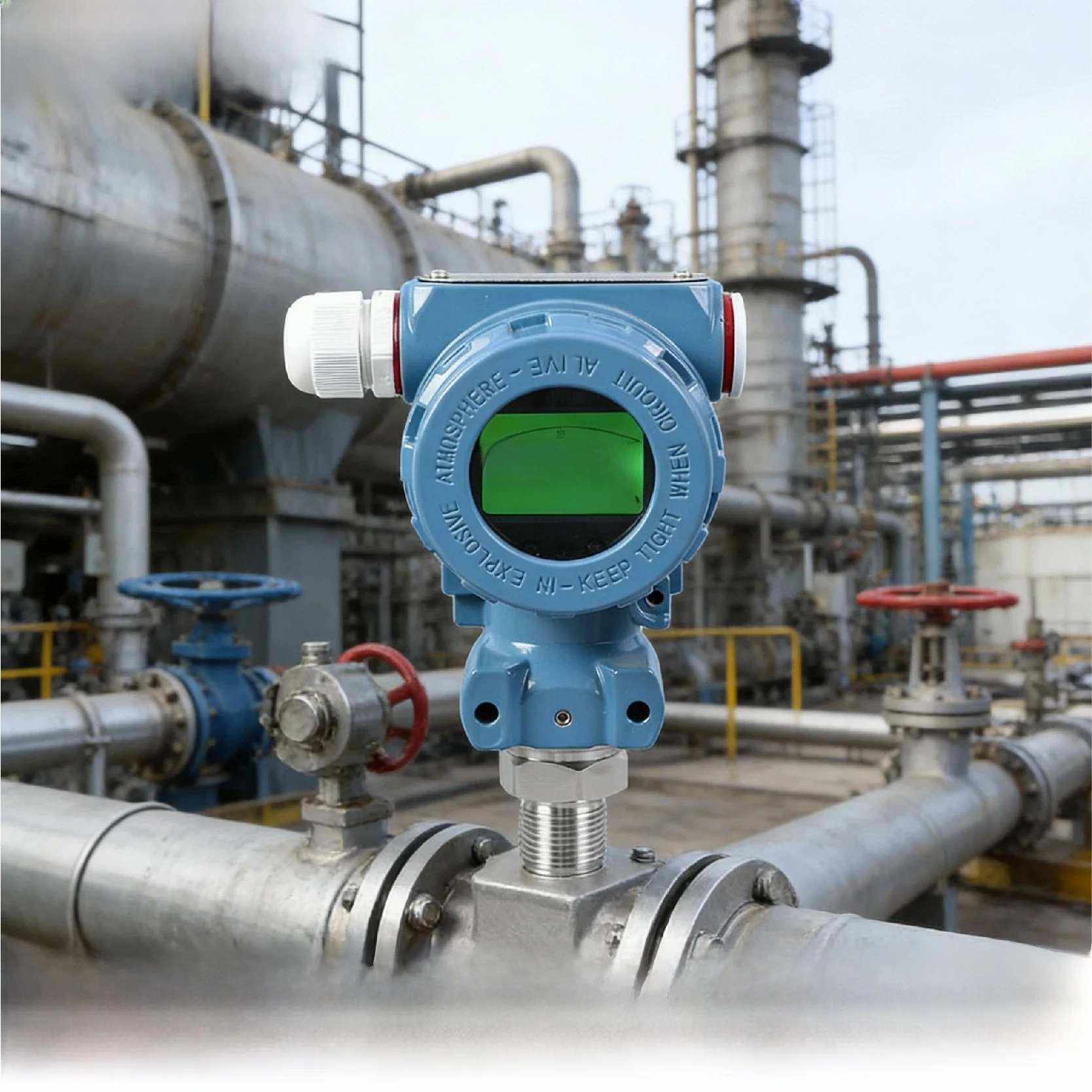 

-100kPa-100MPa Explosion Proof Housing High Accuracy Digital Pressure Transmitter LCD Display 4-20mA Output DC12-24V Supply