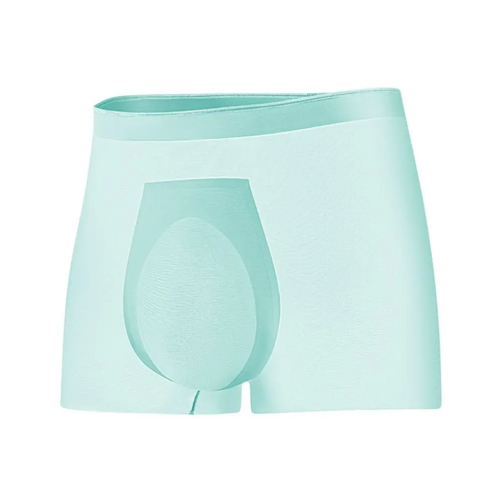 กางเกงบ็อกเซอร์ชายสีทึบสบายบางเฉียบความรู้สึกเย็นกางเกงชั้นในไร้รอยต่อชุดชั้นในชุดชั้นในสําหรับผู้ชายทุกวัน