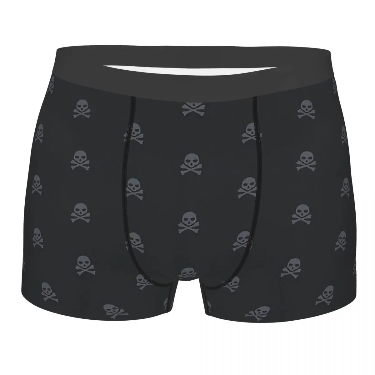 Crossbones Skeleton Skull Bone Underpants Cotton Panties Men's Underwear Print Shorts Boxer Briefs