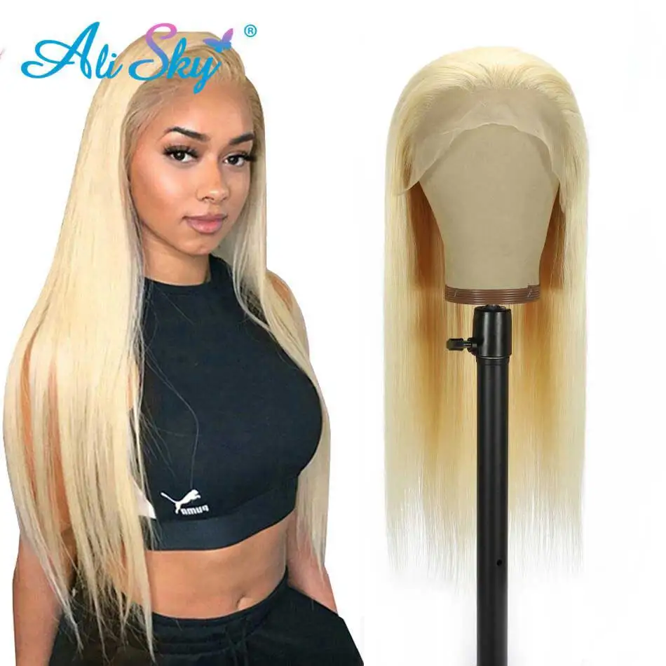 

613 Straight 13X4 Lace Frontal Wig 30 32inch Brazilian Lace Front Human Hair Wigs Pre Plucked With Baby Hair 4x4 Transparent HD