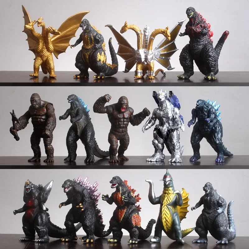 9cm Mini Dinosaur Joint Mobility Godzilla Monster Gk PVC Statue Action Figurine Desk Collectible Anime Model Toys Figures Gift