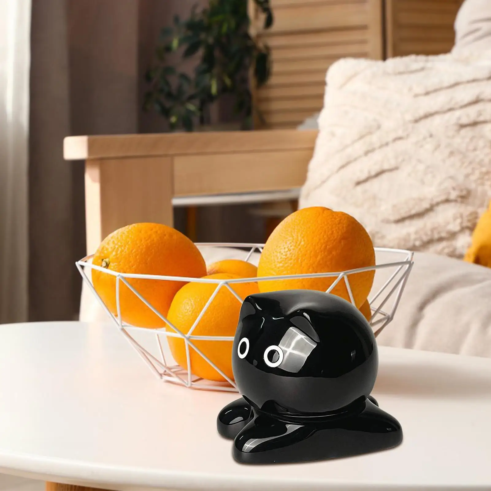 

Диспенсер для зубочисток, держатель для кошачьих зубочисток, диспенсер, керамический чехол, контейнер для хранения, милый декор, фигурки кошек, стол