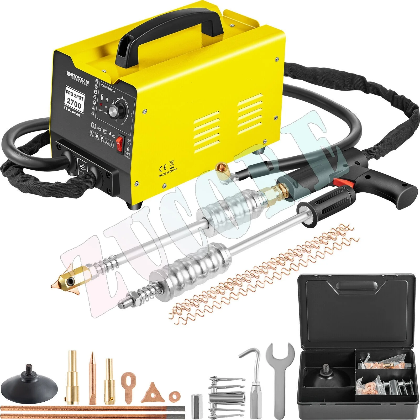 GYS 2700 Spot Puller Bonnet Dent Repair Machine Stud Welder Tool Wings 3500A Wavy Multispot Dent Pulling 3 Modes For Auto Repair