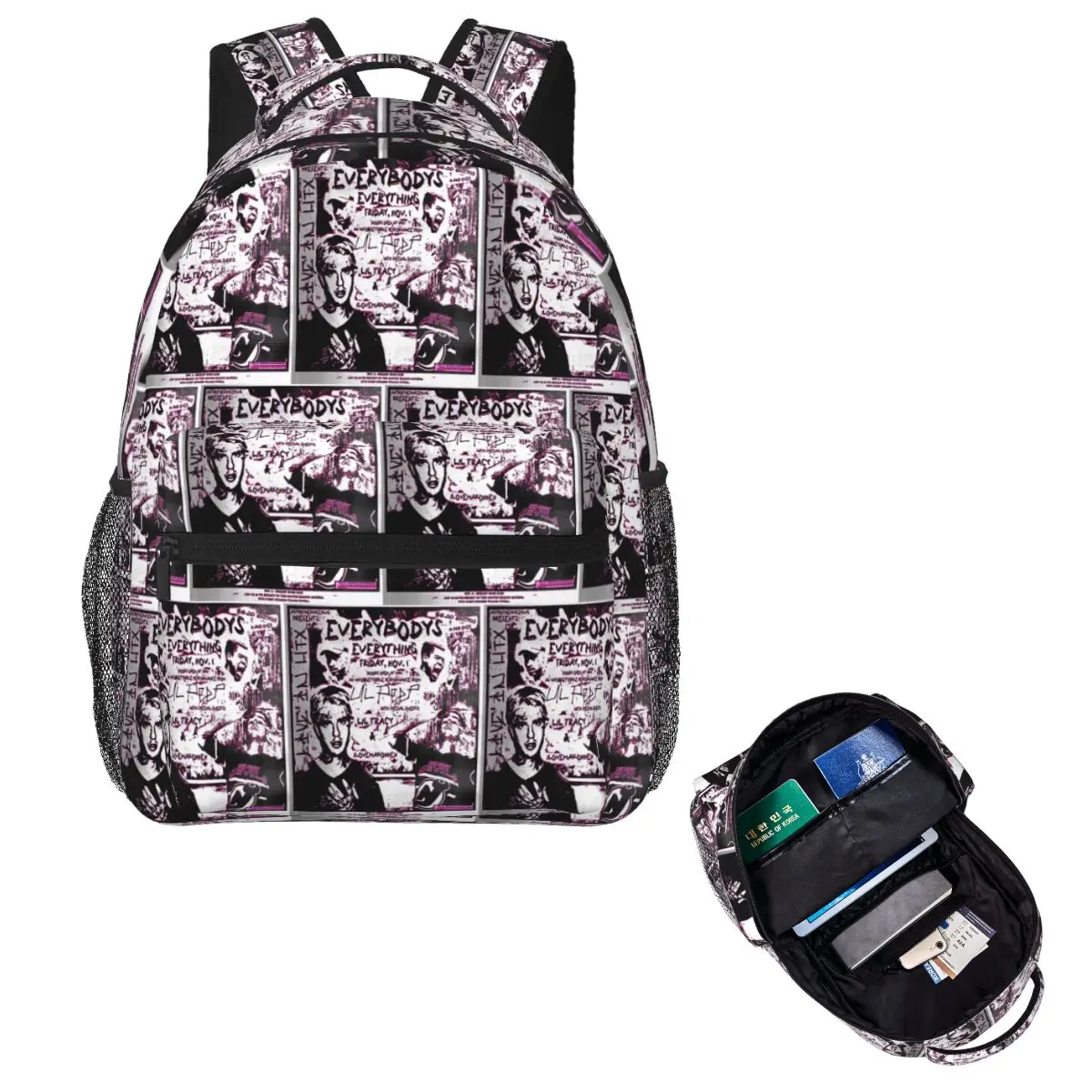 

Faux Lil Peep Punk Student Backpack School Bag Hiking Travel Daypack for Boys Girls Fashion Bookbag Shoulder Bags