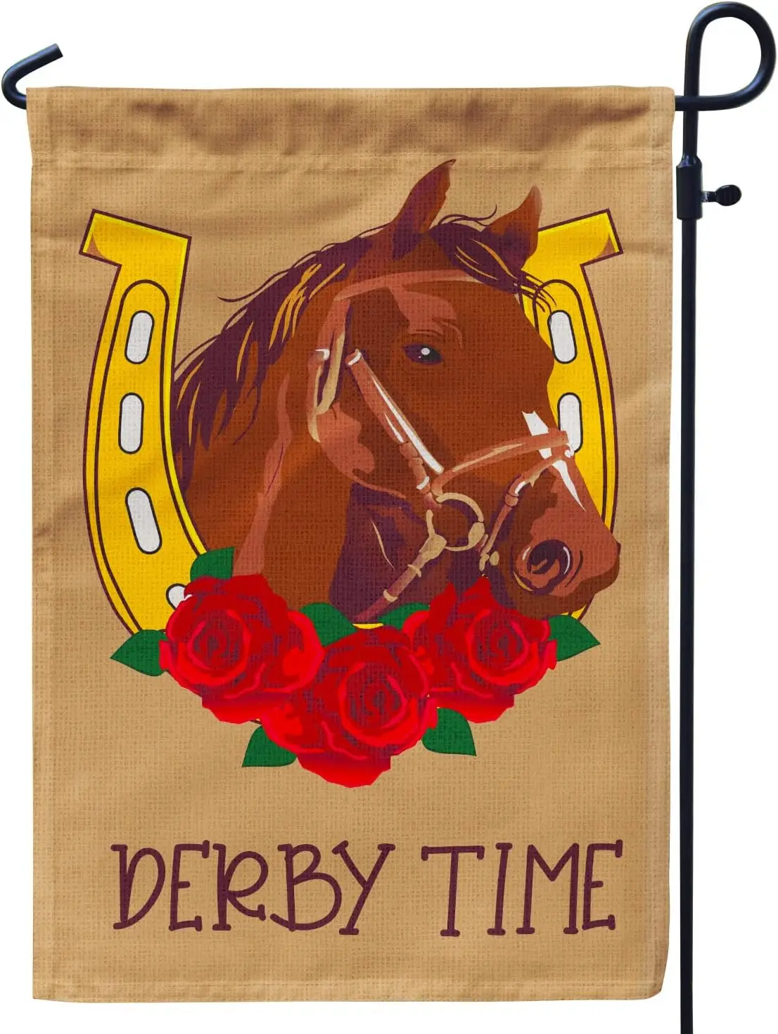 Kentucky Derby Garden Flag for Outside Outdoor Yard Hanging Decorations 12x18inch Burlap GGP FFL EEN AAL HHM WZZ yyi