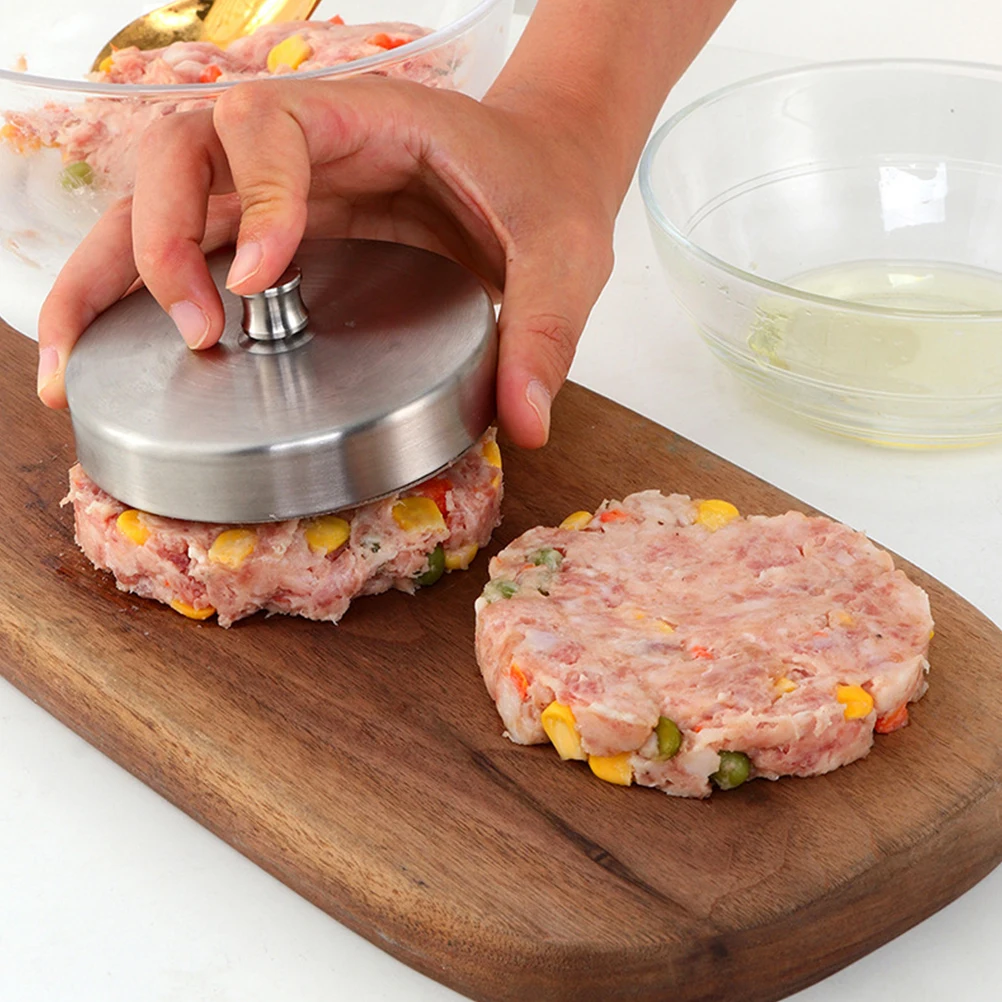 

Stainless Steel Burger Patty Maker Mold for Even Sized Patties Kitchen Supply Tool Pressing Meat Mold Round Edges Smooth
