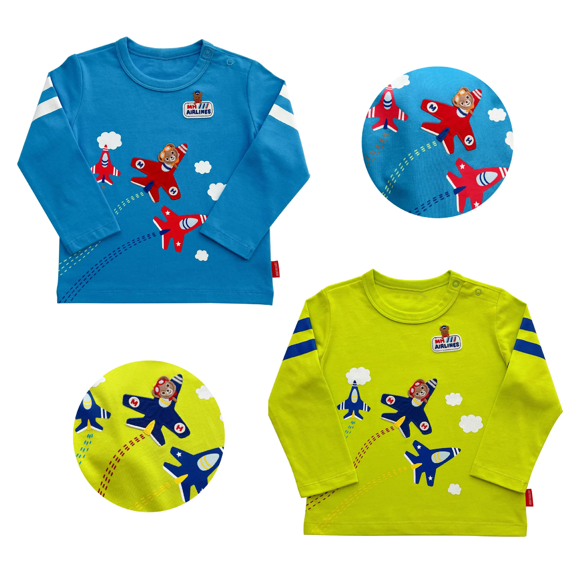 

2025 Luxury Aircraft Autumn New Edition Combed Cotton Hundred Hundred Cotton Cute Cartoon All Cotton Long Sleeve T-shirt