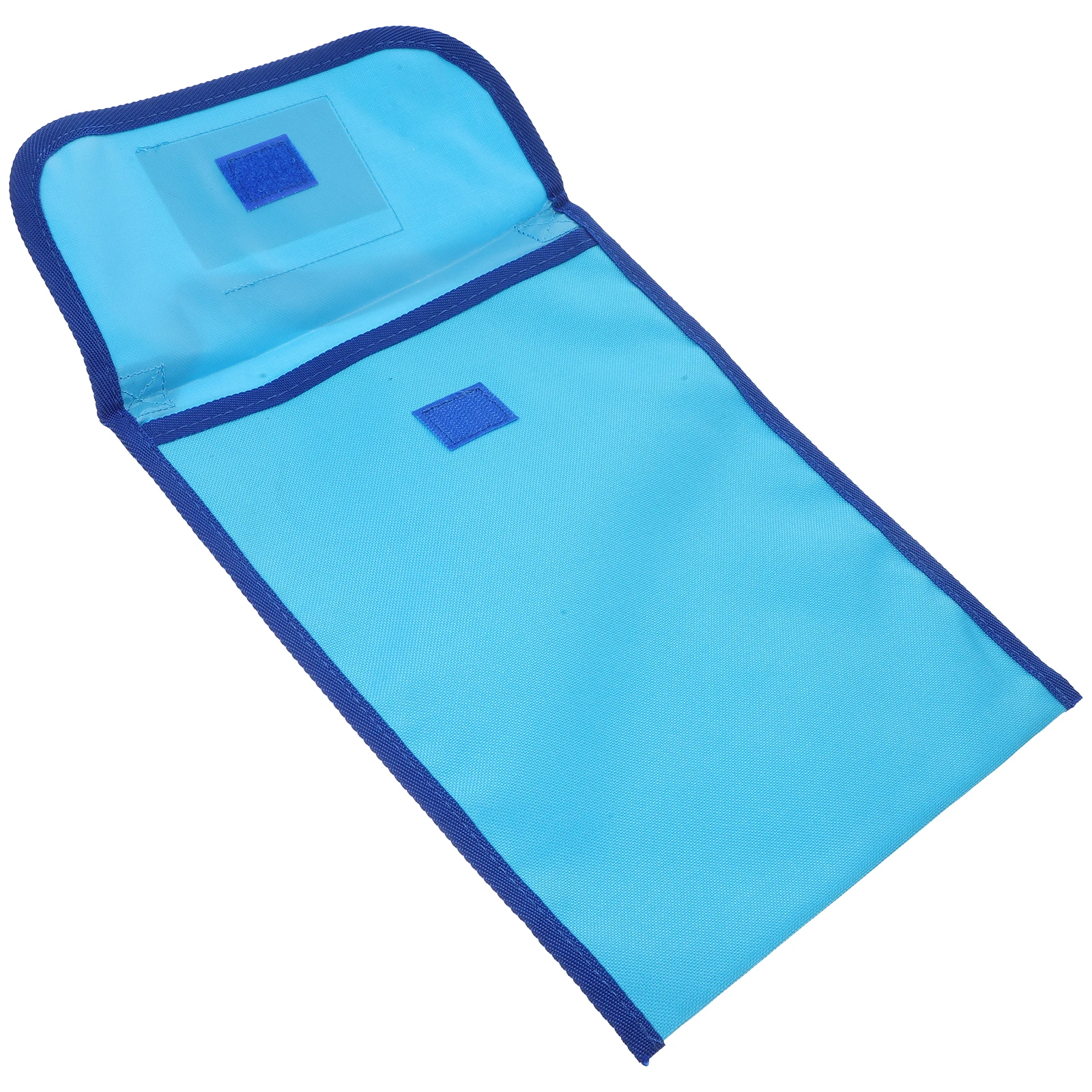 

Blue Book Bag Large Capacity School Stationery Travel Tote Shoulder Student Clear Storage Portable Textbook Carrier File Bag