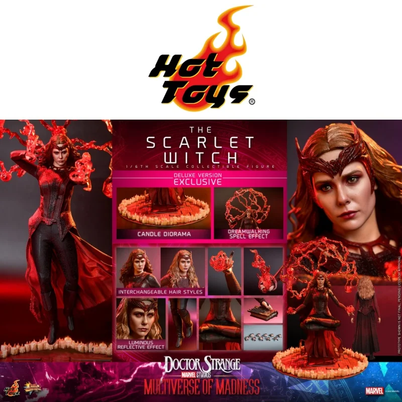 

In Stock HotToys HT Mms652/653 Scarlet Witch Wanda Doctor Strange2.0 Collectable Model Toys Anime Action Figure Peripheral Gifts