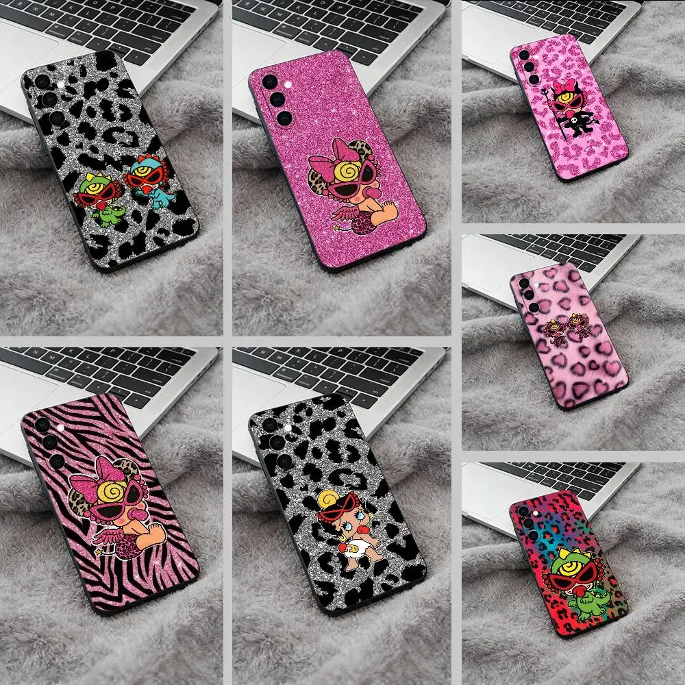 Funda de teléfono Young & Trendy H-Hysteric M-Mini para Samsung Galaxy A73,A71 A72,A70,A53,A52,A51, funda negra de silicona suave