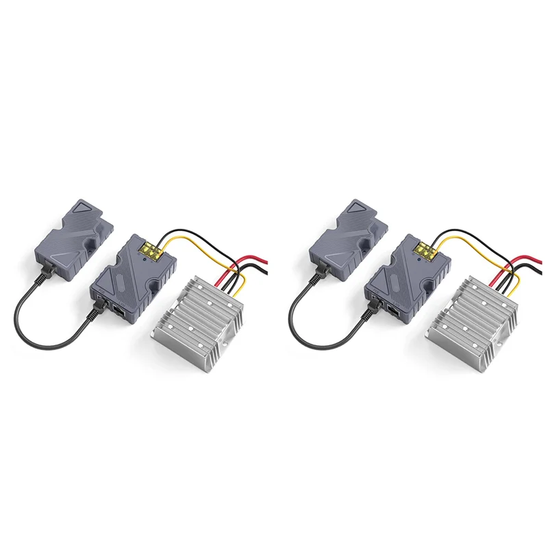 【Design elegante】2X Per Starlink Poe Iniettore 150W Cavo Piatto Adattatore A RJ45 Auto DC Step UP Converter 12V A 48V Per Starlink V2 O