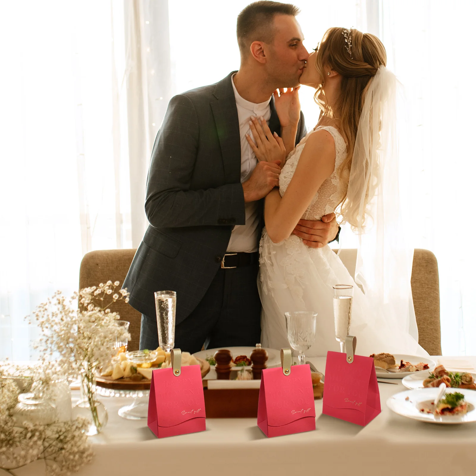 European Creativity Handheld Candy Paper Bags Chocolate Gift Box Packaging Wedding Favors For Guest Birthday Party Gift Decorate - Image 2