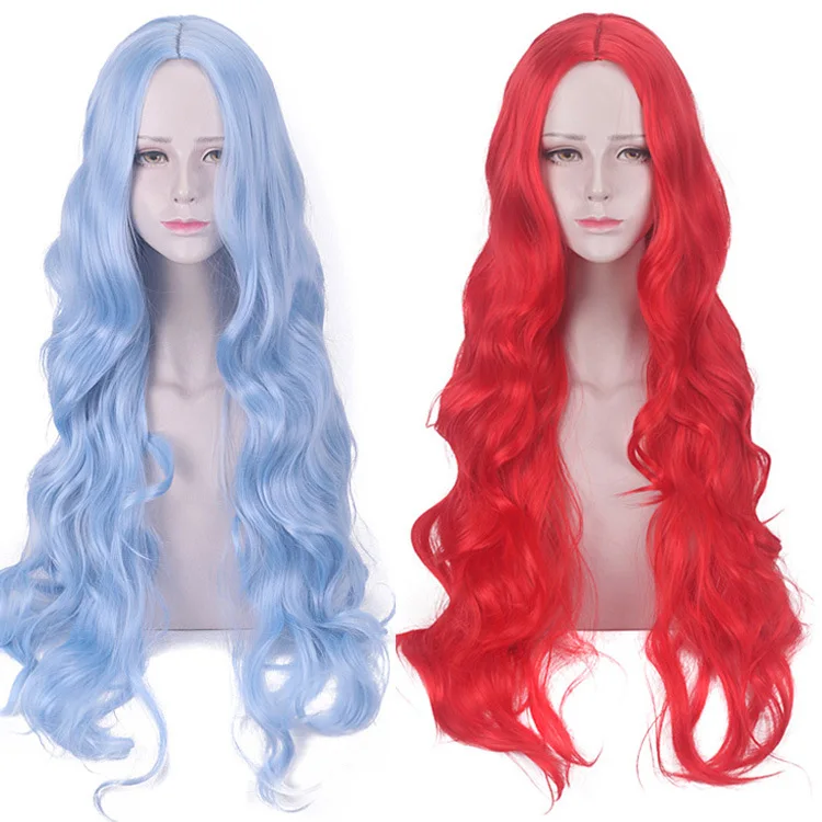 

Synthetic Long Wavy Wig for Women 80cm Middle Part High Temperature Fiber Colorful Cosplay Party Costume Hair