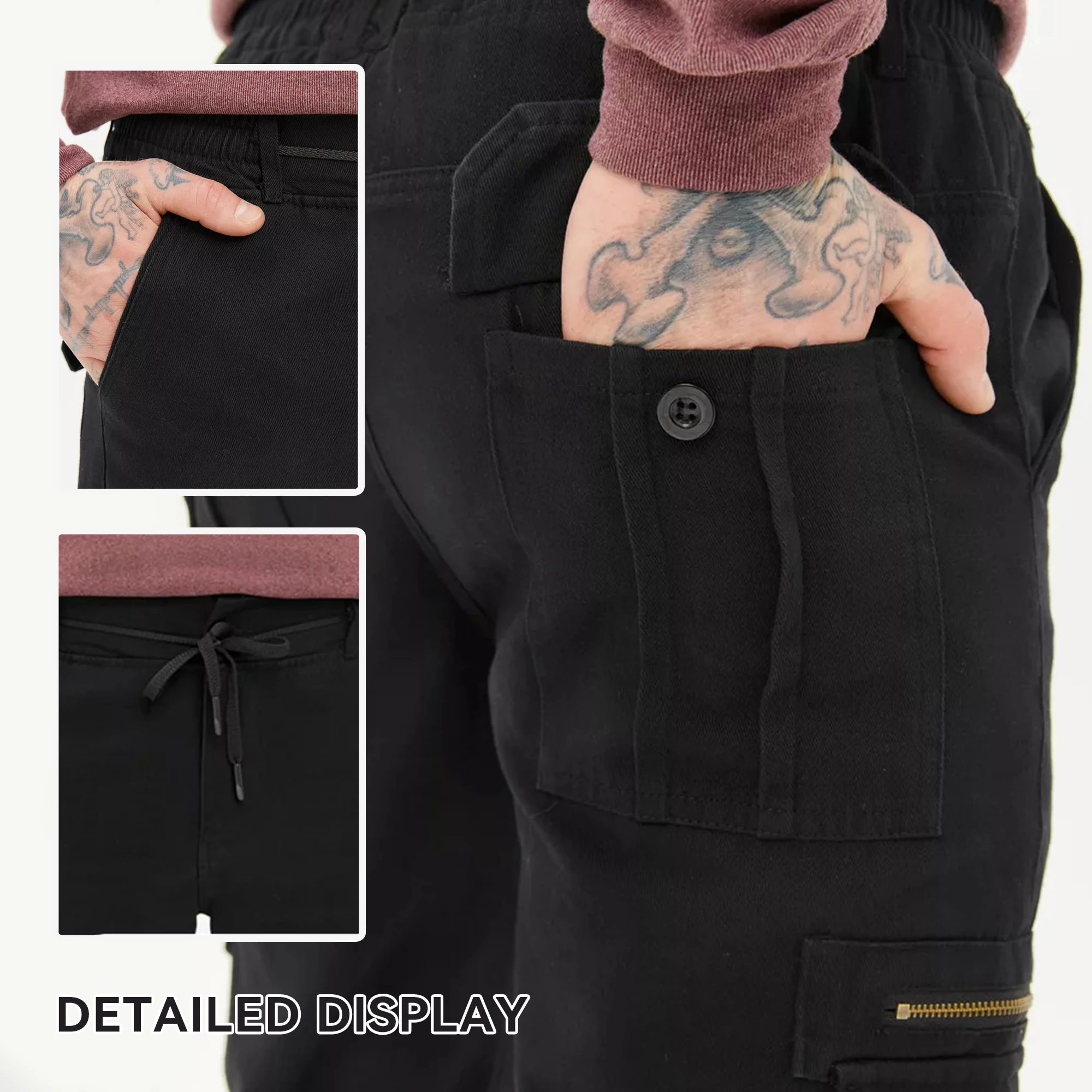 السراويل البضائع الرجالية غير الرسمية فضفاضة السراويل في الهواء الطلق غير رسمية الرجال السراويل العمل للمشي التكتيكية #3