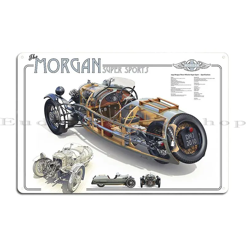 Morgan Cutaway Poster Metal Plaque Iron Cinema Cinema Garage Party Tin Sign Poster