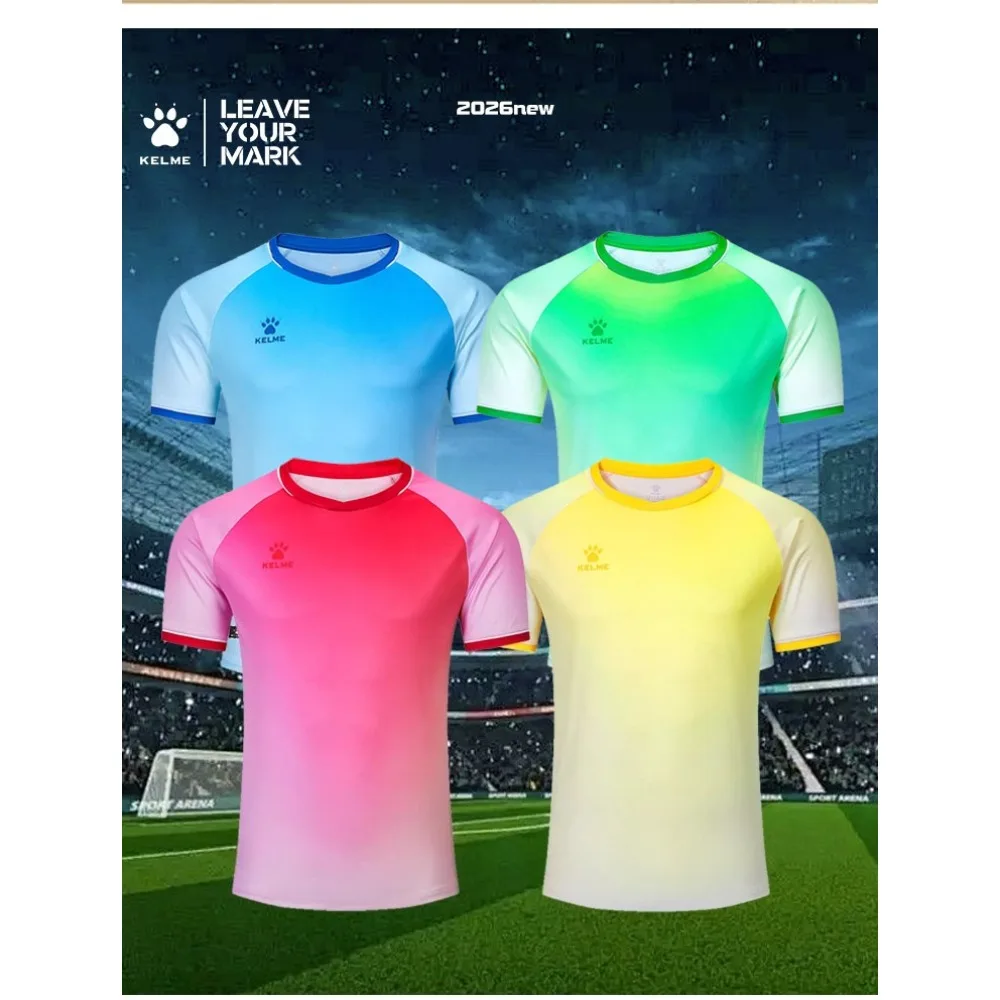 KELME Men's Short-sleeve T-shirt, High Elasticity and Non-restrictive Allowing Free Movement Without Tightness Sweat-absorbing