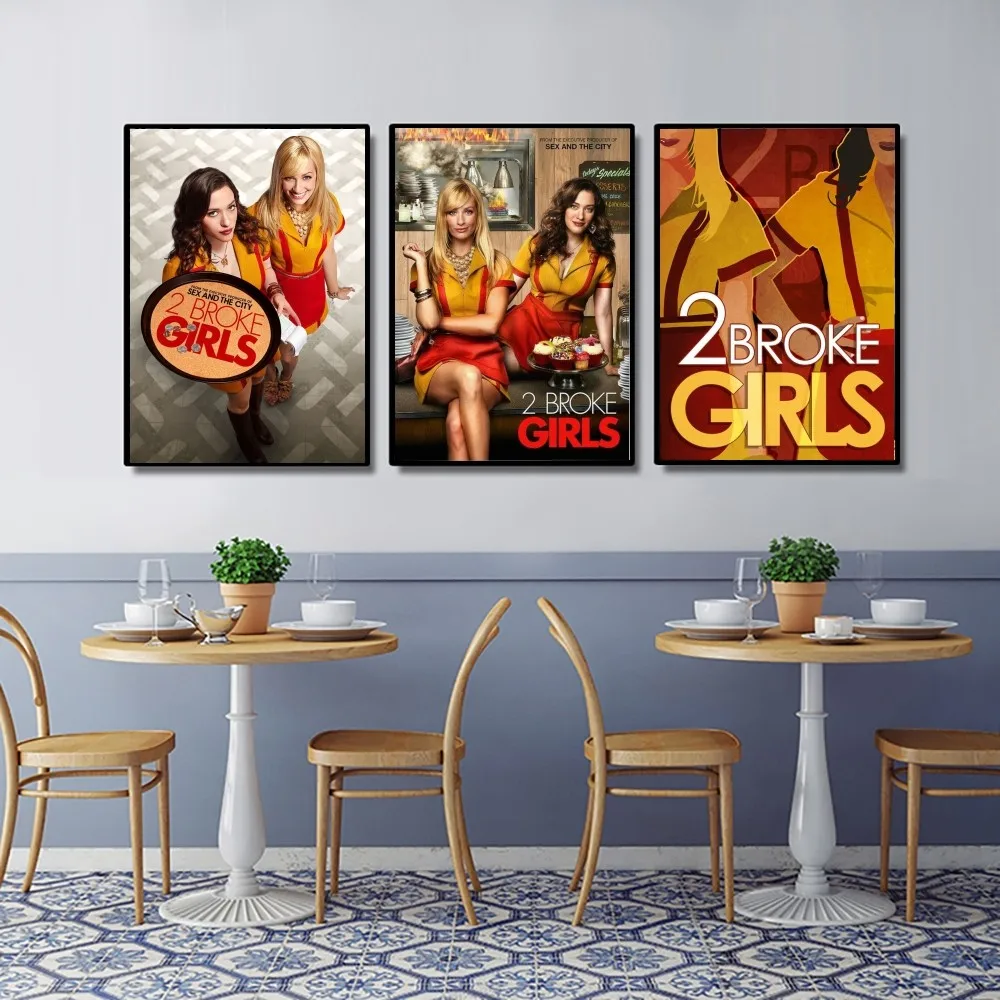 2 brach Mädchen Poster kein gerahmtes Poster Kraft Club Bar Papier Vintage Poster Wand kunst Malerei