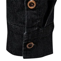 AIOPESON marque chemise en denim de coton élastique pour hommes manche longue Chemises de cow-boy de qualité pour hommes coupe ajustée décontractée vêtements de créateurs pour hommes 5