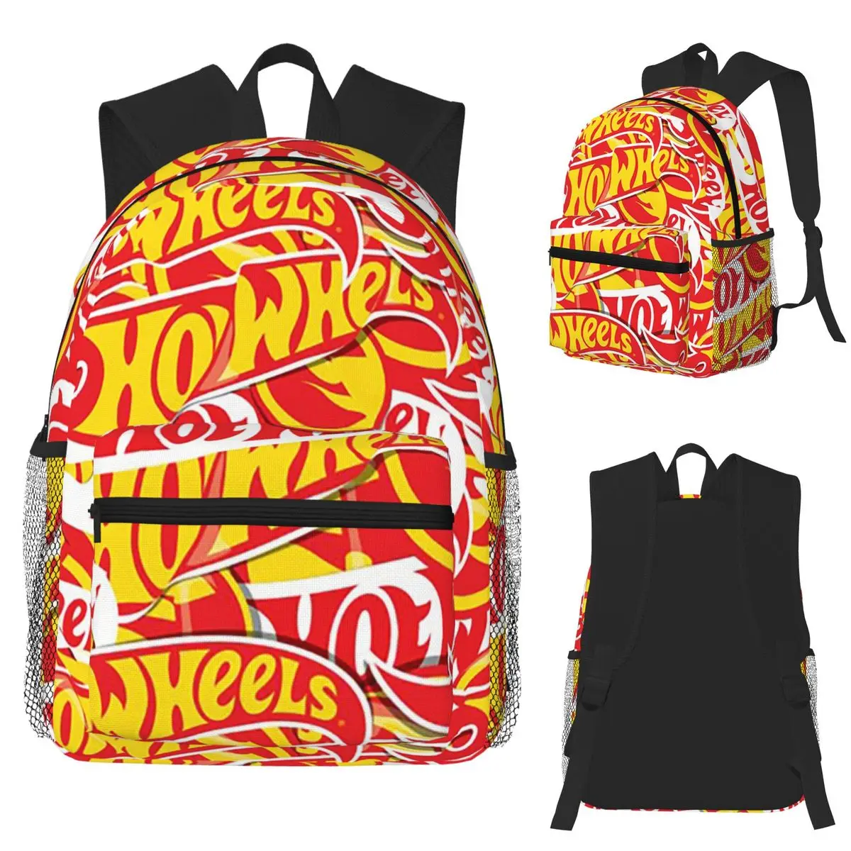 

Hot Wheels Race Student Backpack School Bag Hiking Travel Daypack for Men Women Fashion Bookbag Shoulder Bags