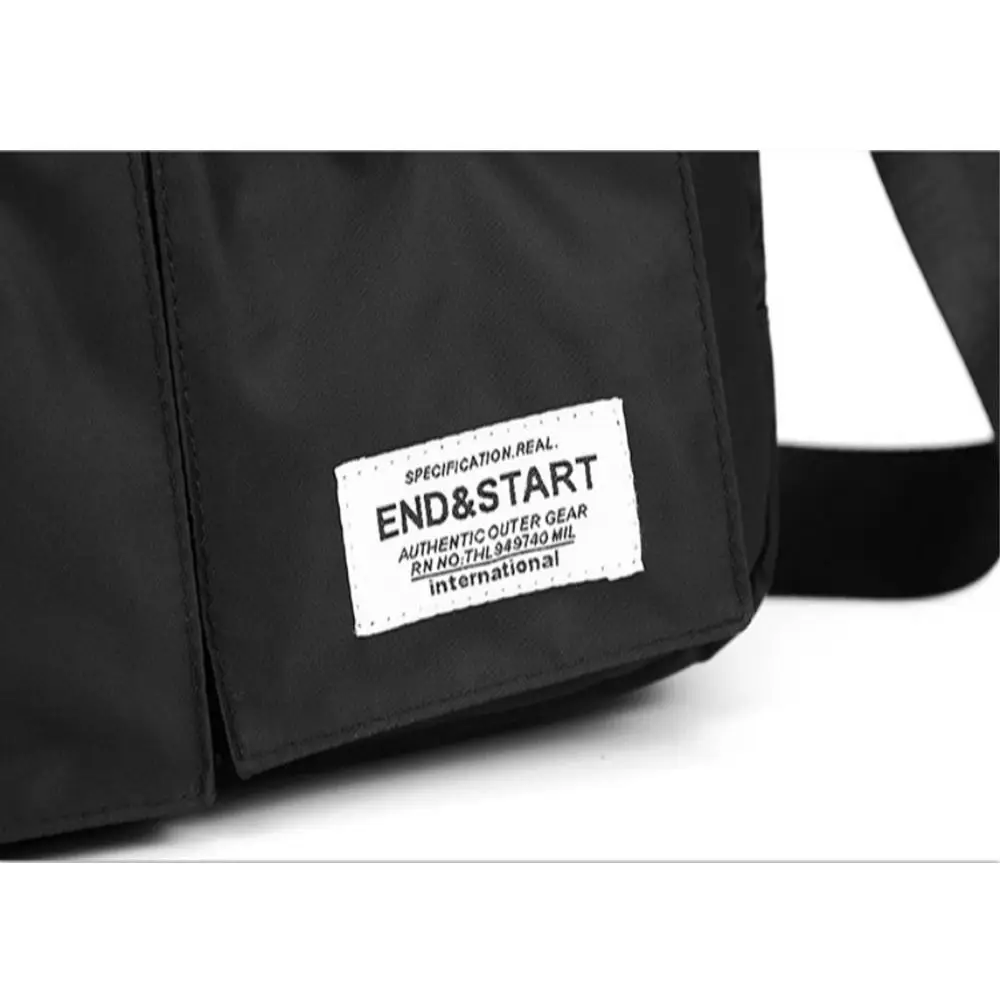 Japanese Style Men Crossbody Bag Trendy Casual Work Messenger Bag Zip Closure Simple Design Male Shoulder Pouch College Teens