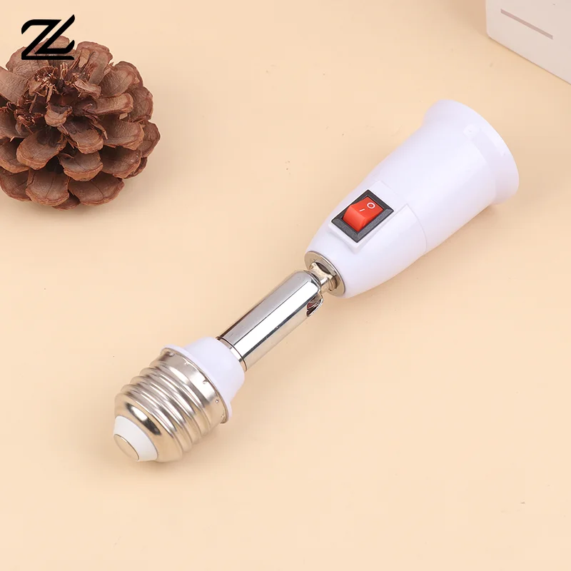 E27 To E27 LED Light Bulb Lamp Holder With Switch Flexible Extension Adapter Socket Extend Adapter Converter Wall Base Holder