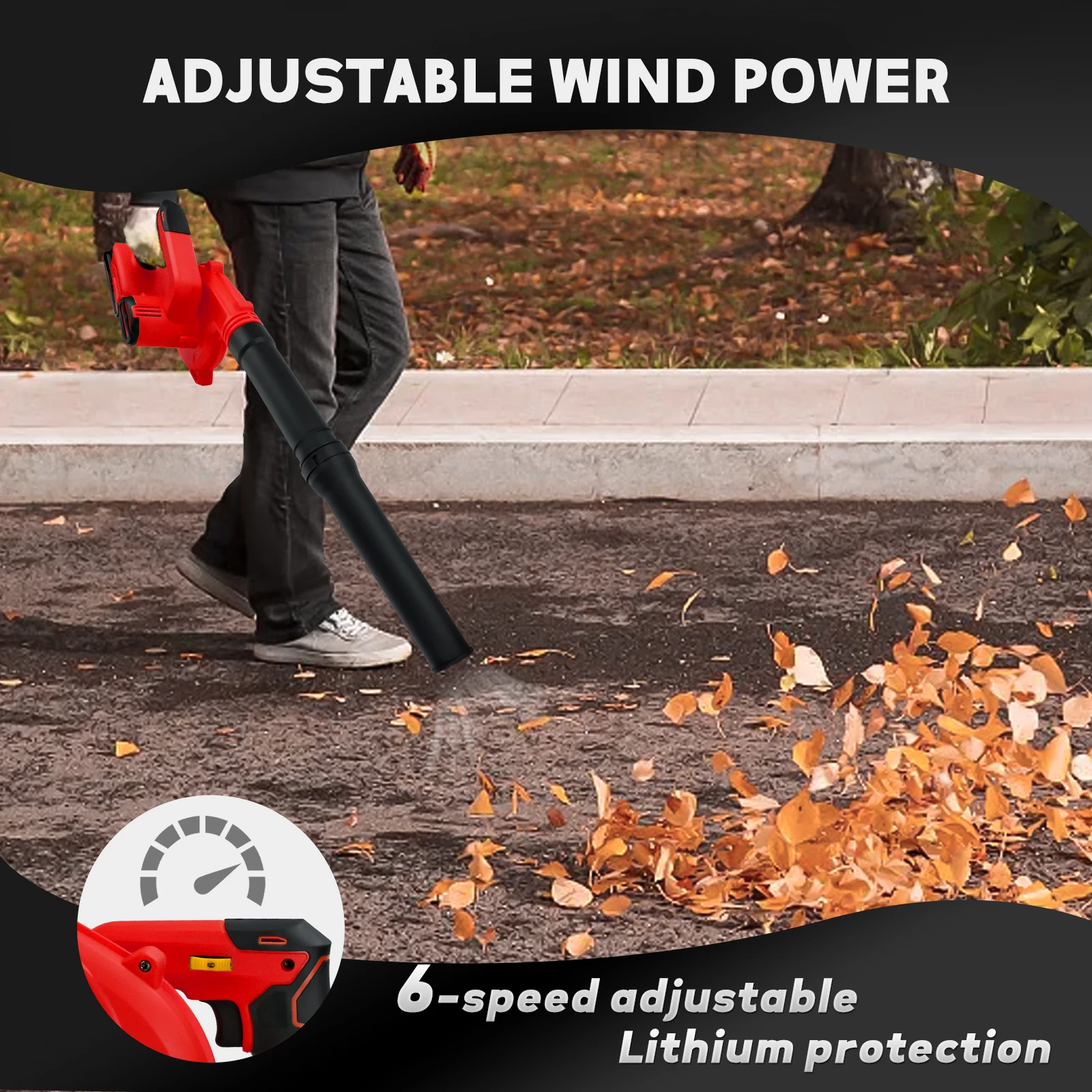 منفاخ أوراق الشجر اللاسلكي بدون فرش منفاخ هواء في موقع العمل 6 سرعات 2 في 1 منفاخ كهربائي ومكنسة كهربائية لبطارية ميلووكي 18 فولت