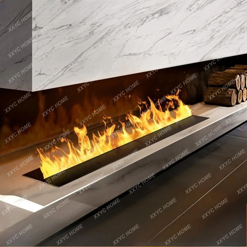 LIntelligent voice control voice 3d atomization fireplace built-in villa living room household fireplace humidifier electric
