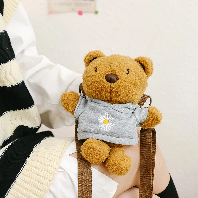 Nowa moda miś Kawaii plecak kreskówka z uroczymi zwierzętami pluszowa torba torba na ramię Crossbody dla dzieci dzieci chłopięce prezenty