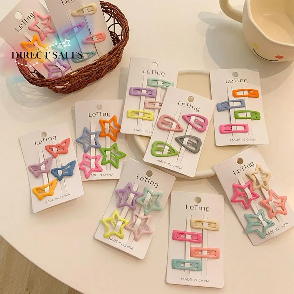 

Heart Shape Geometry Shape Butterfly Korean Style Headwear Girl Baby Hair Clip Female Hair Accessories Children Hairpin Set