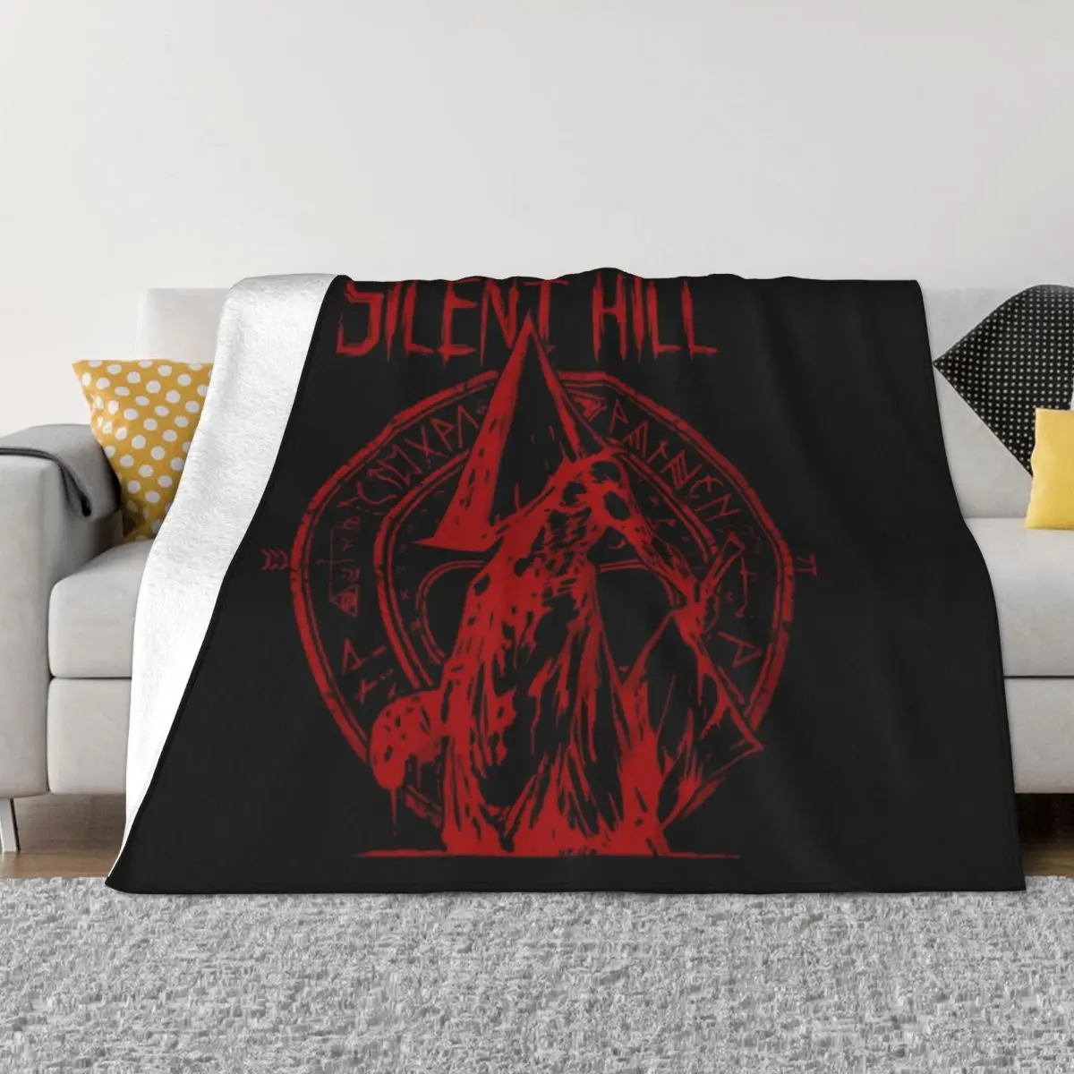 

Silent Hill Pyramid Head The Order Throw Blanket Fluffys Large Retros blankets and throws Hairys Blankets