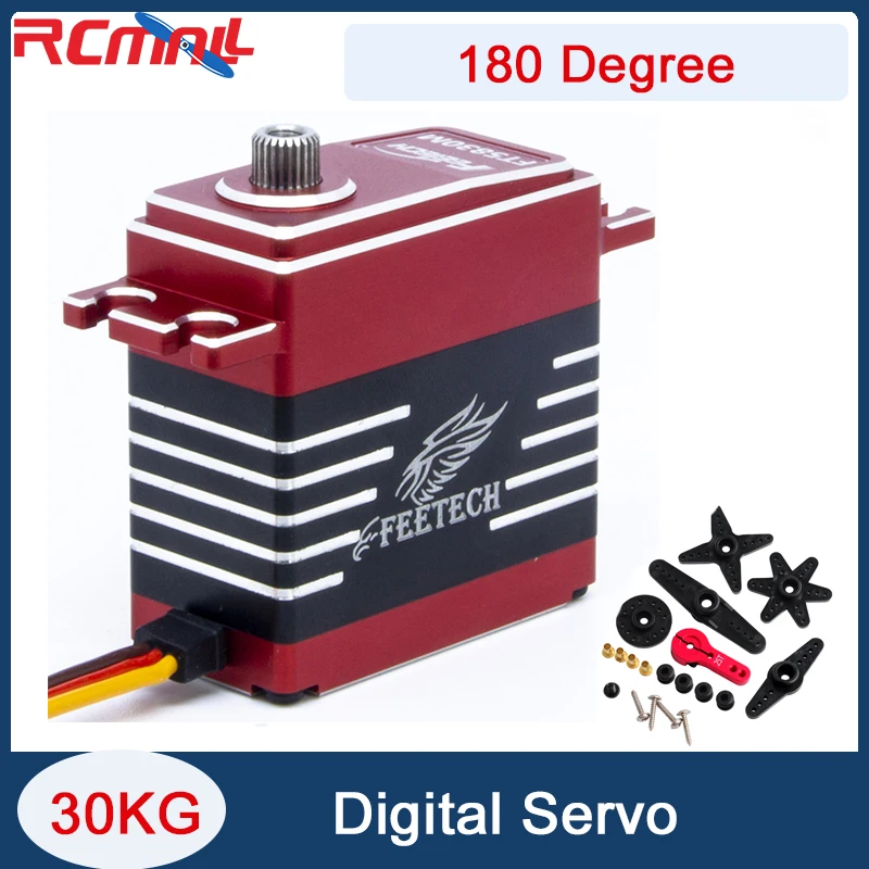 FT5830M 30KG Digital Servo Motor 180 Degree Metal Gear Digital Steering Gear Mechanical  for 1/8 1/10 Scale RC Baja Truck Car